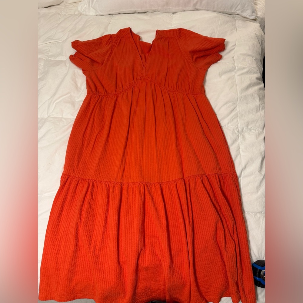 Boden Orange Midi Dress